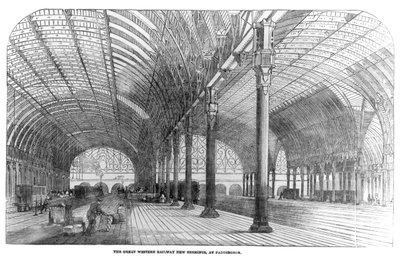 Great Western Railway New Terminus i Paddington, London, 1854 av English School